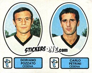 Sticker Pozzato / Petrini - Calciatori 1977-1978 - Panini