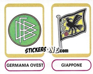 Figurina Germania Ovest - Giappone (badges) - Calciatori 1977-1978 - Panini