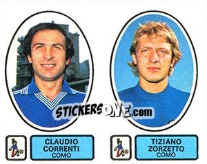 Figurina Correnti / Zorzetto - Calciatori 1977-1978 - Panini