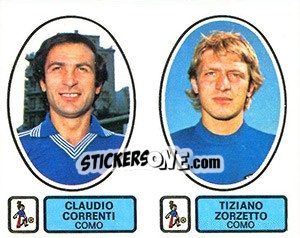 Sticker Correnti / Zorzetto - Calciatori 1977-1978 n. 422 - Panini