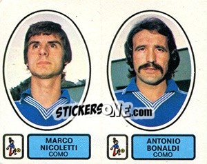 Sticker Nicoletti / Bonaldi - Calciatori 1977-1978 - Panini