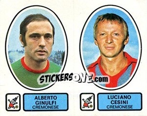 Cromo Ginulfi / Cesini - Calciatori 1977-1978 - Panini