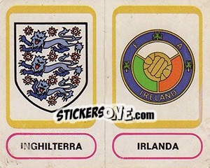 Sticker Inghilterra - Irlanda (badges) - Calciatori 1977-1978 n. 434 - Panini