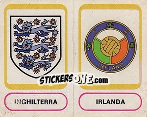 Figurina Inghilterra - Irlanda (badges) - Calciatori 1977-1978 - Panini