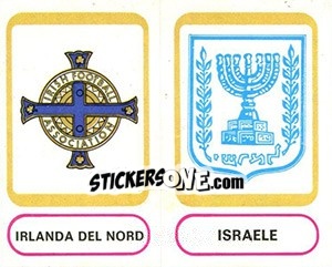 Cromo Irlanda del Nord - Israele (badges) - Calciatori 1977-1978 - Panini