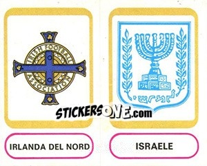 Sticker Irlanda del Nord - Israele (badges) - Calciatori 1977-1978 n. 435 - Panini