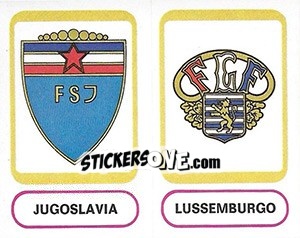 Sticker Jugoslavia - Lussemburgo