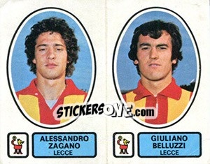 Sticker Zagano / Belluzzi - Calciatori 1977-1978 - Panini
