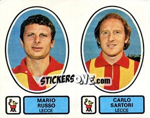 Sticker Russo / sartori - Calciatori 1977-1978 - Panini