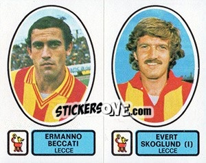 Sticker Beccati / Skoglund (I) - Calciatori 1977-1978 n. 442 - Panini