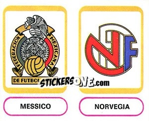 Sticker Messico - Norvegia (badges) - Calciatori 1977-1978 n. 453 - Panini