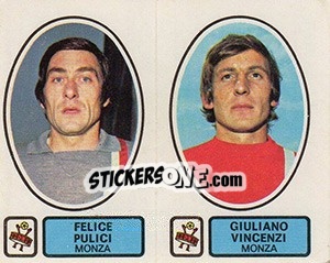 Sticker Pulici / Vincenzi - Calciatori 1977-1978 n. 458 - Panini