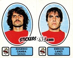Cromo Gamba / Lanzi - Calciatori 1977-1978 - Panini