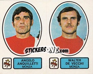 Sticker Anquilletti / De Vecchi - Calciatori 1977-1978 - Panini