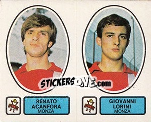 Sticker Acanfora / Lorini - Calciatori 1977-1978 - Panini