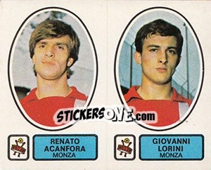 Figurina Acanfora / Lorini - Calciatori 1977-1978 - Panini