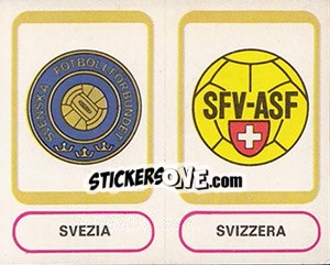 Figurina Svezia - Svizzera (badges)