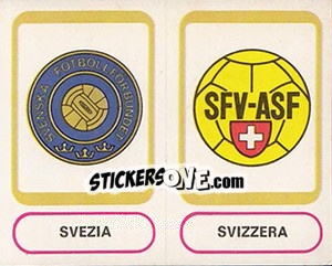 Sticker Svezia - Svizzera (badges) - Calciatori 1977-1978 n. 474 - Panini