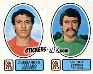 Sticker Paesano / Settini - Calciatori 1977-1978 n. 481 - Panini