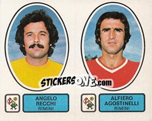 Sticker Recchi / Agostinelli - Calciatori 1977-1978 n. 484 - Panini