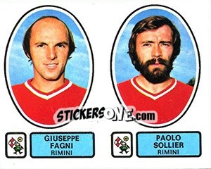 Sticker Fagni / Sollier - Calciatori 1977-1978 - Panini