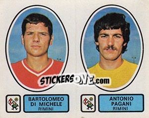Sticker Di Michele / Pagani - Calciatori 1977-1978 n. 489 - Panini
