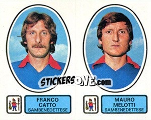 Sticker Catto / Melotti - Calciatori 1977-1978 n. 495 - Panini