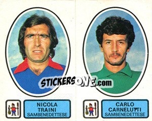 Sticker Traini / Carnelutti - Calciatori 1977-1978 - Panini