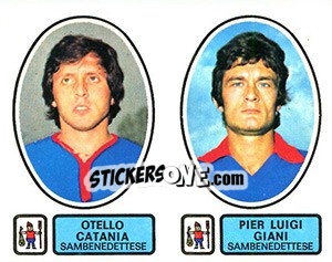 Sticker Catania - Giani - Calciatori 1977-1978 n. 500 - Panini