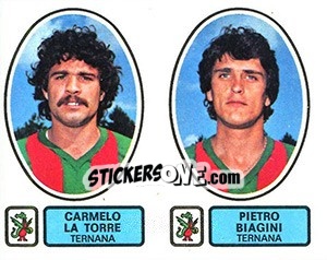 Cromo La Torre / Biagini - Calciatori 1977-1978 - Panini