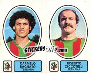 Sticker Bagnato / Ciccotelli - Calciatori 1977-1978 n. 522 - Panini