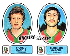 Sticker Caccia / Marchei - Calciatori 1977-1978 n. 524 - Panini