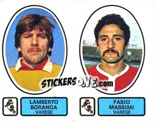 Sticker Boranga / Massimi - Calciatori 1977-1978 - Panini