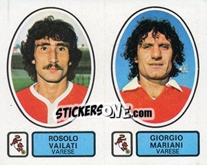 Sticker Vailati / Mariani - Calciatori 1977-1978 - Panini