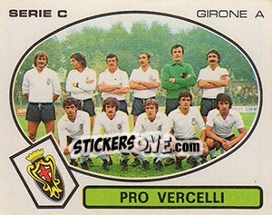 Sticker Pro Vercelli - Calciatori 1977-1978 - Panini