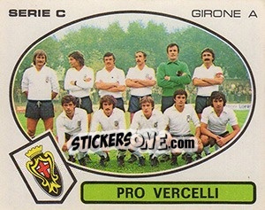 Sticker Pro Vercelli - Calciatori 1977-1978 n. 554 - Panini