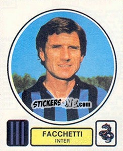 Figurina Facchetti - Calciatori 1977-1978 - Panini