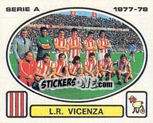 Sticker L.R.Vicenza squad - Calciatori 1977-1978 - Panini
