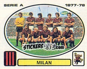 Sticker Milan squad - Calciatori 1977-1978 n. 180 - Panini
