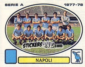 Cromo Napoli squad - Calciatori 1977-1978 n. 198 - Panini