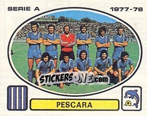 Sticker Pescara squad - Calciatori 1977-1978 - Panini