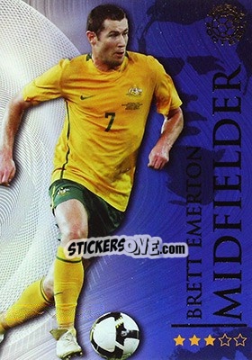 Sticker Emerton Brett - World Football Online 2009-2010. Series 1 - Futera