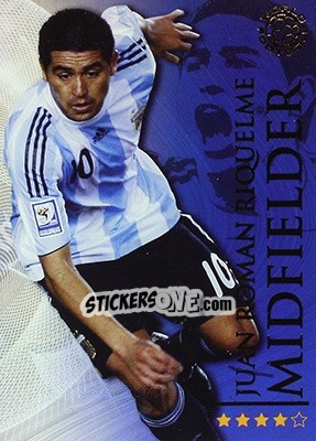 Sticker Riquelme Juan Roman - World Football Online 2009-2010. Series 1 - Futera