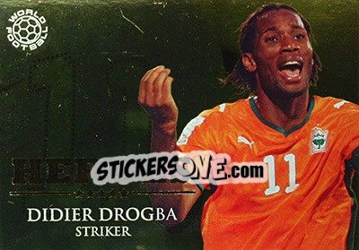 Sticker Drogba Didier - World Football Online 2009-2010. Series 1 n. HER13 - Futera