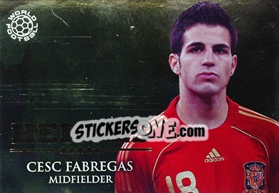 Sticker Fabregas Cesc - World Football Online 2009-2010. Series 1 n. HER16 - Futera