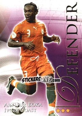 Sticker Boka Arthur - World Football Online 2010-2011. Series 2 - Futera