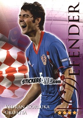 Sticker Corluka Vedran - World Football Online 2010-2011. Series 2 - Futera