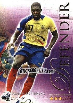 Sticker Espinoza Giovanny - World Football Online 2010-2011. Series 2 - Futera
