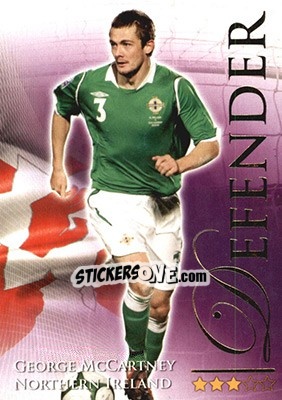 Sticker McCartney George - World Football Online 2010-2011. Series 2 - Futera