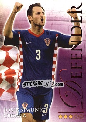 Sticker Simunic Josip - World Football Online 2010-2011. Series 2 - Futera